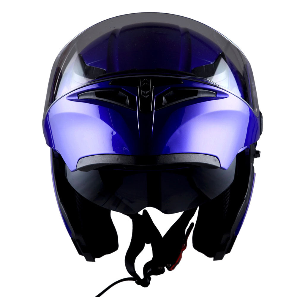 Motorcycle Modular Full Face Helmet Flip Up Dual Visor Inner Smoked Shield Lightweight Aerodynamic Thermoplastic Shell Removable Washable Interior for Men Women, Multiple Colors S M L XL