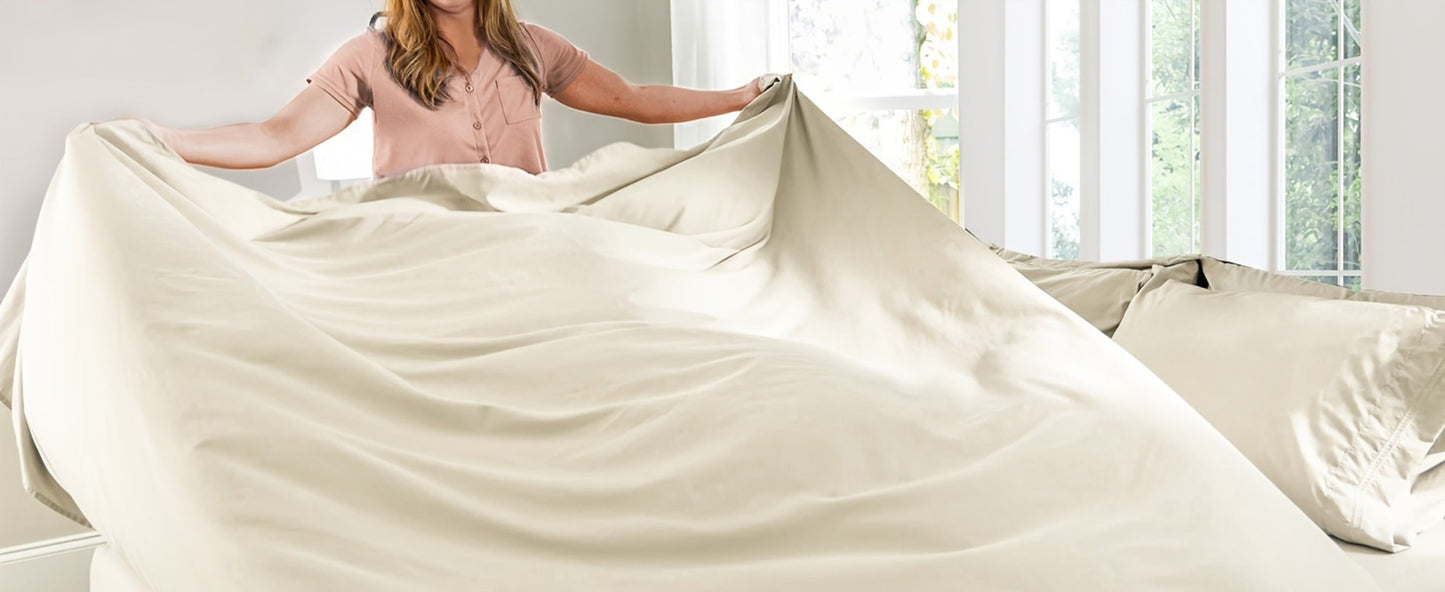 Bed Sheet Set Sanded Polyester Microfiber with 35–39 cm Pocket and Solid or Stripe Pattern Options