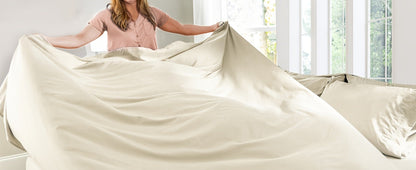 Bed Sheet Set Sanded Polyester Microfiber with 35–39 cm Pocket and Solid or Stripe Pattern Options