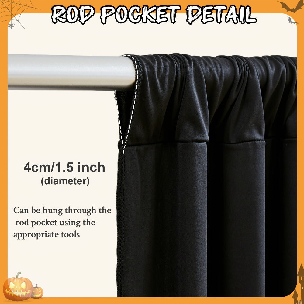 White Black Duo Backdrop Curtains 2 Pack 5x10Ft Wrinkle-Resistant Photo Background Fabric for Wedding, Birthday, Christmas, Halloween & Party Decoration – Reversible Dual Color Event Curtain Set