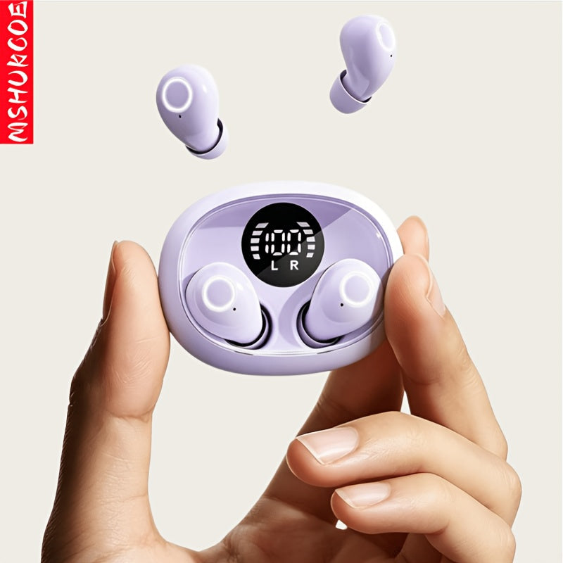 Invisible Sleep Earbuds Bluetooth 5.4 Mini Ultra Compact True Wireless – Noise Cancelling Hi-Fi All Day Wear Touch Control USB-C for Running Sleeping Compatible with All Phones