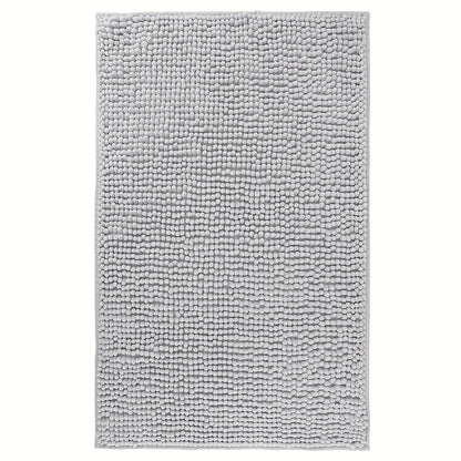 Chenille Bath Rug Extra Thick Soft Absorbent Non-Slip Bathroom Mat Machine Washable, Multiple Sizes & Colors