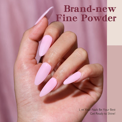 Acrylic Nail Kit NOCIS Four 10g Pink, Mauve and Glitter Powders with Liquid Monomer, Three Brushes and File