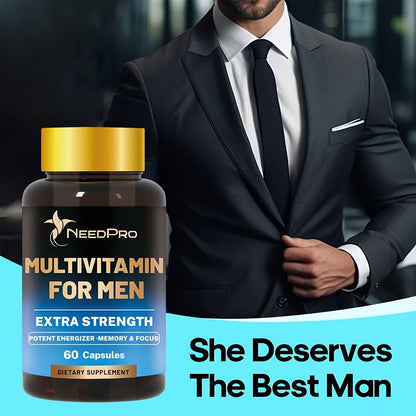 Dietary Supplement Men’s Multivitamin Capsules with Vitamins A, C, D, B6, B12, Zinc, Biotin and Folate