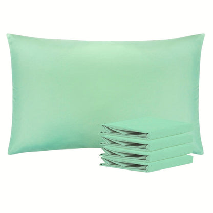Four-Pack Queen Pillowcase Set in 32 Solid Colors with 20 x 30-Inch Size and Envelope Closure