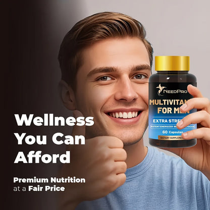 Dietary Supplement Men’s Multivitamin Capsules with Vitamins A, C, D, B6, B12, Zinc, Biotin and Folate