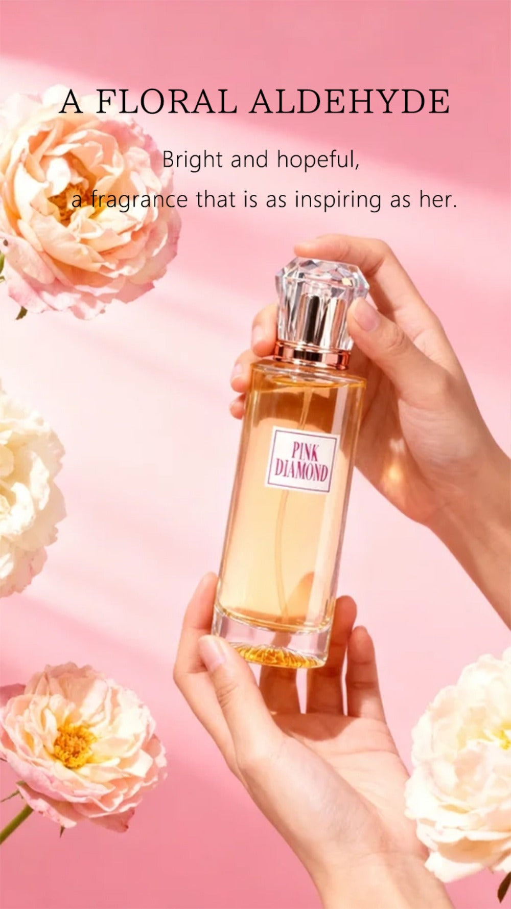 Women's Perfume Eau de Parfum Spray - Pink Diamond Long Lasting Floral Scent with Aldehyde Lily & Orange, Elegant Fragrance for Daily Wear & Special Occasions, 3.4 oz