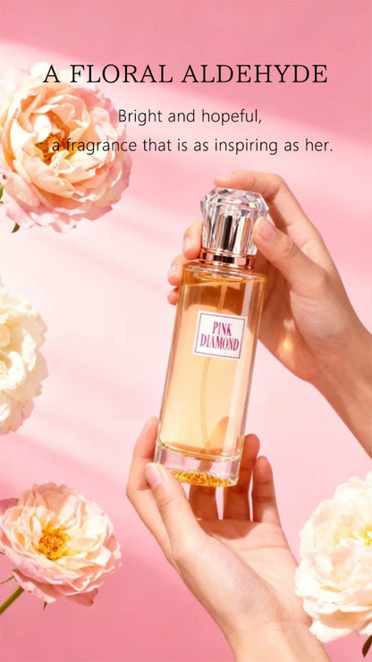 Women's Perfume Eau de Parfum Spray - Pink Diamond Long Lasting Floral Scent with Aldehyde Lily & Orange, Elegant Fragrance for Daily Wear & Special Occasions, 3.4 oz