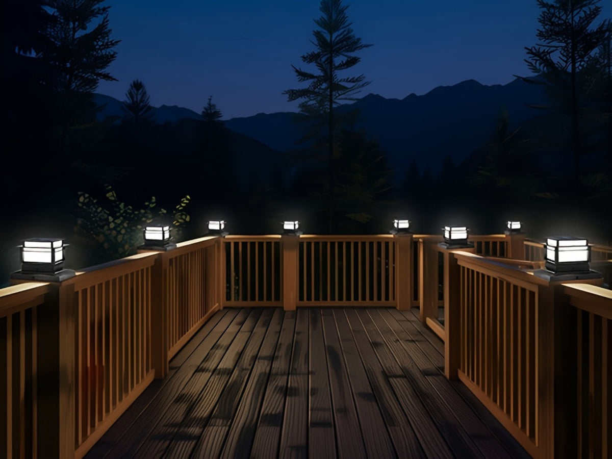 Solar Post Cap Lights for Fence Deck 6 Pack - Outdoor Bright LED for Garden Porch Patio Stair for an Everyday Personal Care Routine