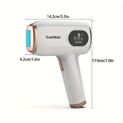 Sarisili AI01 IPL Hair Removal Device with Nine Intensity Levels, Manual and Auto Flash Modes and Display