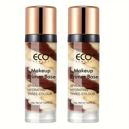 Brightening Face Primer 2-Pack with Squalane Pore Minimizer Moisturizing Even Skin Tone – Long-Lasting Matte Satin Makeup Base Conceals Imperfections for All Skin Types Women