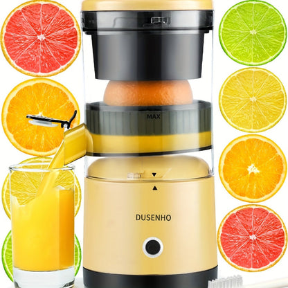 Electric Citrus Juicer Rechargeable USB-C – Portable Electric Orange Juicer Machine with 45W Motor, BPA-Free, Quiet Operation, Cleaning Brush Included, for Orange Lemon Lime