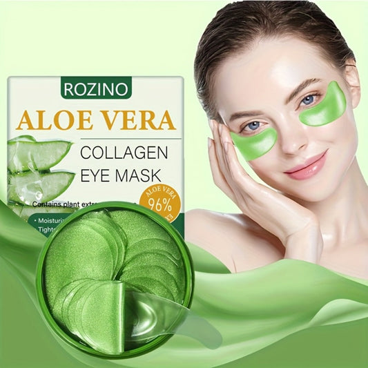 Under Eye Patches 60pcs Aloe Vera & Collagen Cooling Gel Eye Masks for Dark Circles Puffiness Wrinkles Swollen Eyes Instant Lift Deep Moisturizing Skincare 80g