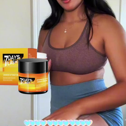 Body Cream 7DAYS FLASH 202g Jar with Glycerin, Hyaluronic Acid, Ginger Oil and Garcinia Cambogia Extract
