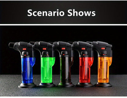 Butane Torch Lighter 6pcs Big Jet Flame Refillable & Adjustable Mini Blow Torch - Gift Box Set for Camping, Grill, BBQ, Culinary, Soldering & Welding | Butane Not Included