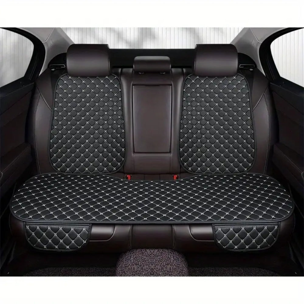 Car Seat Cover Rear Bench Protector with Source-Listed Water-Resistant Surface in Black or Red