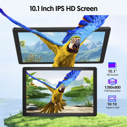 10 Inch 2-in-1 Android 14 Tablet with Keyboard Mouse Stylus – 6GB RAM 64GB ROM 1TB Expandable, WiFi 6, 6000mAh Battery, Quad-Core, Dual Camera, GMS Certified Tablet PC