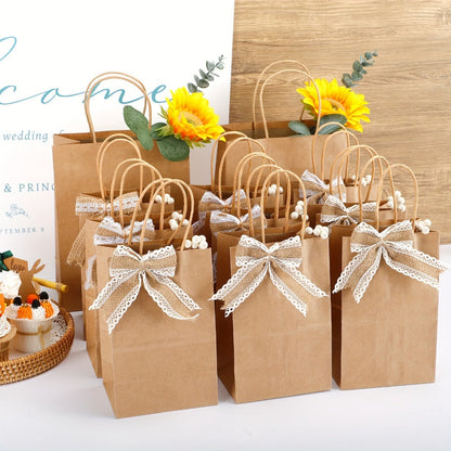 Brown Paper Bags with Handles 150pcs Mixed Size 110G Thickened Kraft Paper Gift Bags Bulk for Wedding Birthday Party Shopping Retail Business Goodie Bags Gift Wrapping Supplies