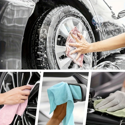 Thirty-Piece Tear-Off Microfiber Cleaning Cloth Roll in Pink, Grey, Lake Blue or Pea Green