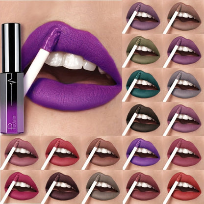 Matte Liquid Lipstick Velvet Finish 24H Waterproof Anti-Smudge – High Pigment Cup-Proof Long-Lasting Lip Glaze 20+ Bold Shades for All Skin Tones Women Pudaier