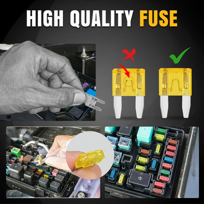 Car Fuse Assortment Kit 372/544pcs - Standard Blade, Mini, LP Mini & Micro2 Automotive Fuses with Puller, 2A-35A for Auto, RV, Truck & Boat
