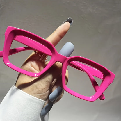 5pcs Candy Color Square Anti-Blue Light Glasses – Unisex Party Eyewear for Women & Men