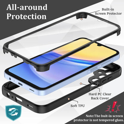 Rugged Samsung Galaxy A-Series Phone Case with Built-In Screen Cover in Four Colors and Six Model Options