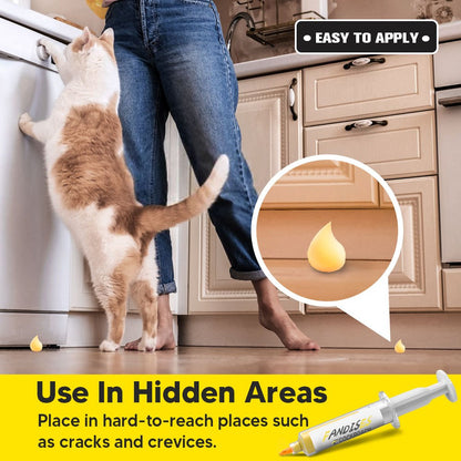 Roach Killer Gel | 4-Pack Syringe Kitchen Bathroom Crack Crevice Trap