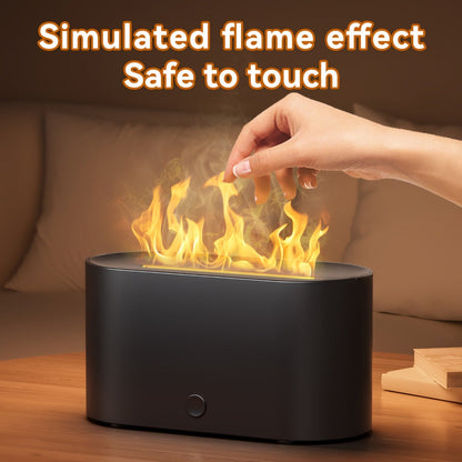 Humidifier Mini Flame-Effect USB Diffuser with Three Mist Levels and One, Two or Three-Piece Sets