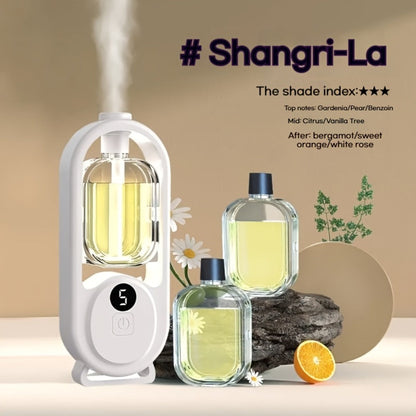 USB Essential Oil Diffuser with Five-Level Display, Multicolor Light and One-, Three- or Five-Bottle Bundles