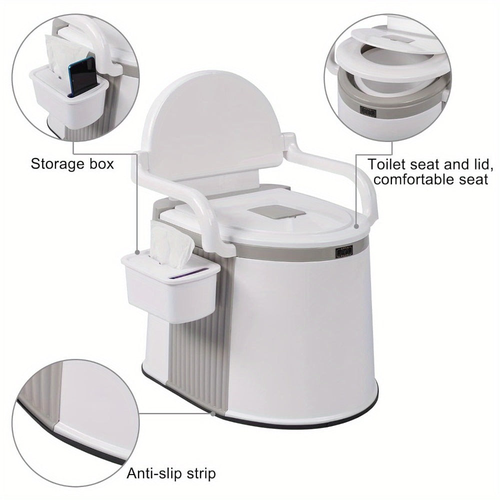 Portable Toilet for RV Camping – Lightweight Porta Potty, 330 LB Capacity, Detachable Inner Bucket, Doubles as Chair, for Boat, Van, Hiking & Outdoor Use