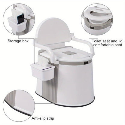 Portable Toilet for RV Camping – Lightweight Porta Potty, 330 LB Capacity, Detachable Inner Bucket, Doubles as Chair, for Boat, Van, Hiking & Outdoor Use