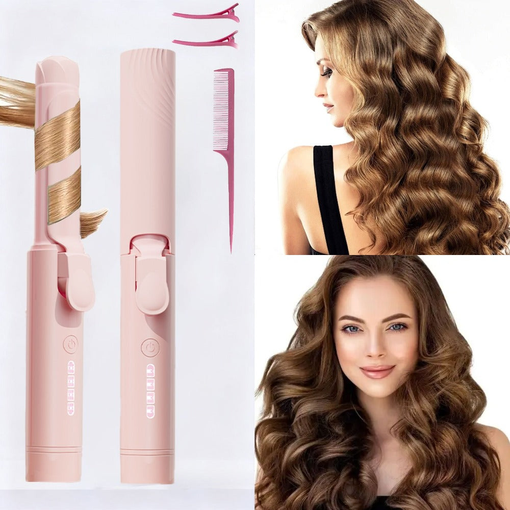 Cordless Mini Curling Iron Hair Styling Tool with USB-C Charging, Four Heat Settings and Two Colors