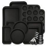Black with white dots, 18 pieces