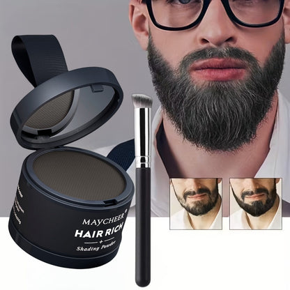 Beard Touch-Up Powder for Men - Instant Gray Coverage Beard Filler for Sparse Patchy Beard Eyebrows Hairline Temples Natural Finish Skin Friendly Long Lasting 5 Colors Available