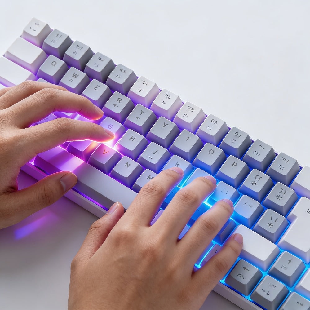 Compact Wired Gaming Keyboard in 61-Key and 68-Key Layouts with Ten Color and Mouse Options