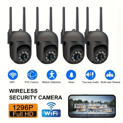 3MP AI Indoor Security Camera 4 Pack – Dual Band 2.4G/5G WiFi, AI Motion Detection with Audio Alert, Full-Color Night Vision, Two-Way Audio, Cloud Storage, Wall Mount Home Surveillance System