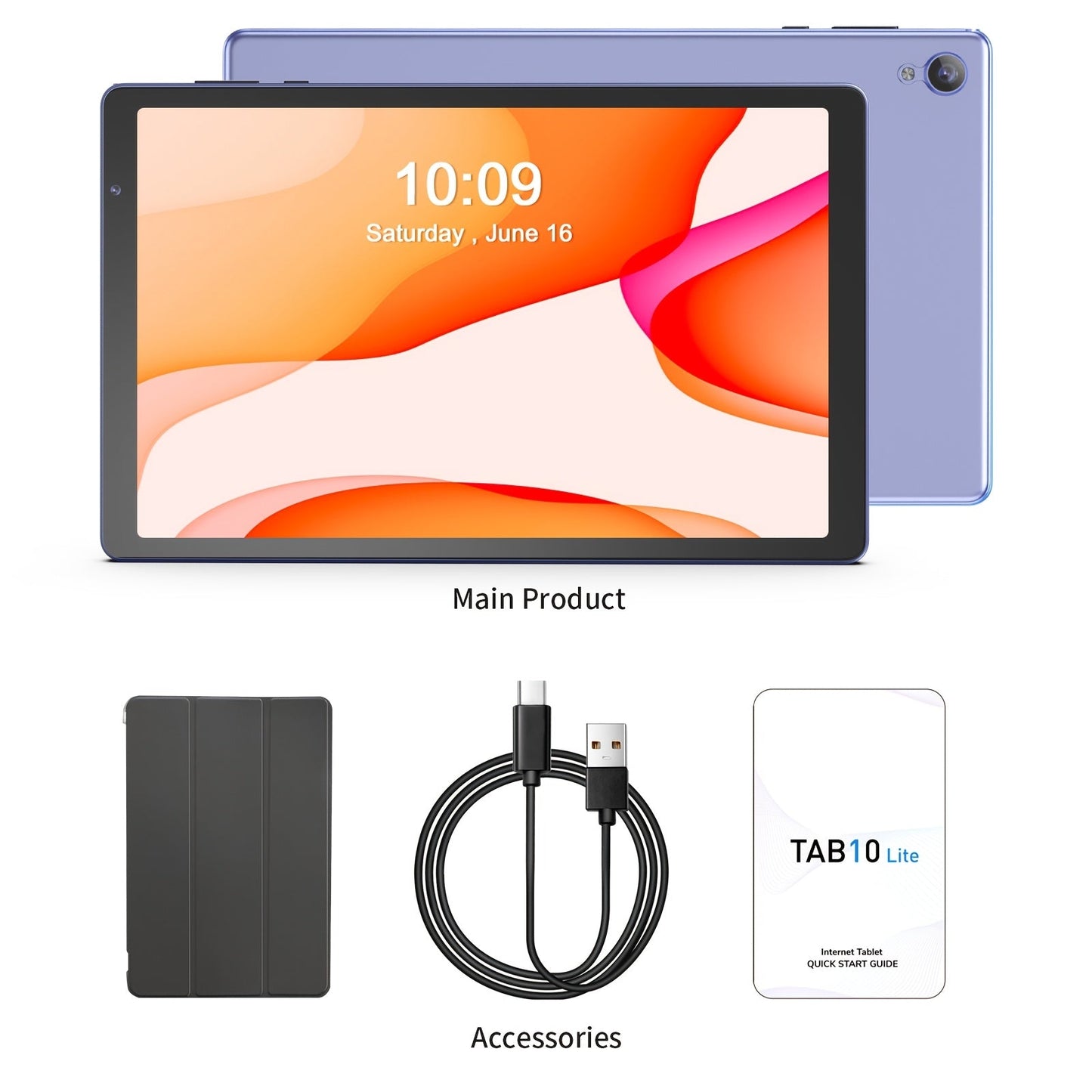 Android Tablet 10.1-Inch with Android 14, 4GB Total Memory, 32GB Internal Storage and 6000mAh Battery