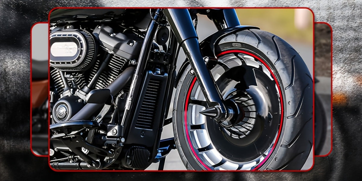 CNC Spike Motorcycle Front Axle Nut Covers Caps 3.6" – Fits Harley Touring Street Glide Road King Electra Glide Tri Glide 2008-Later, Black & Silvery
