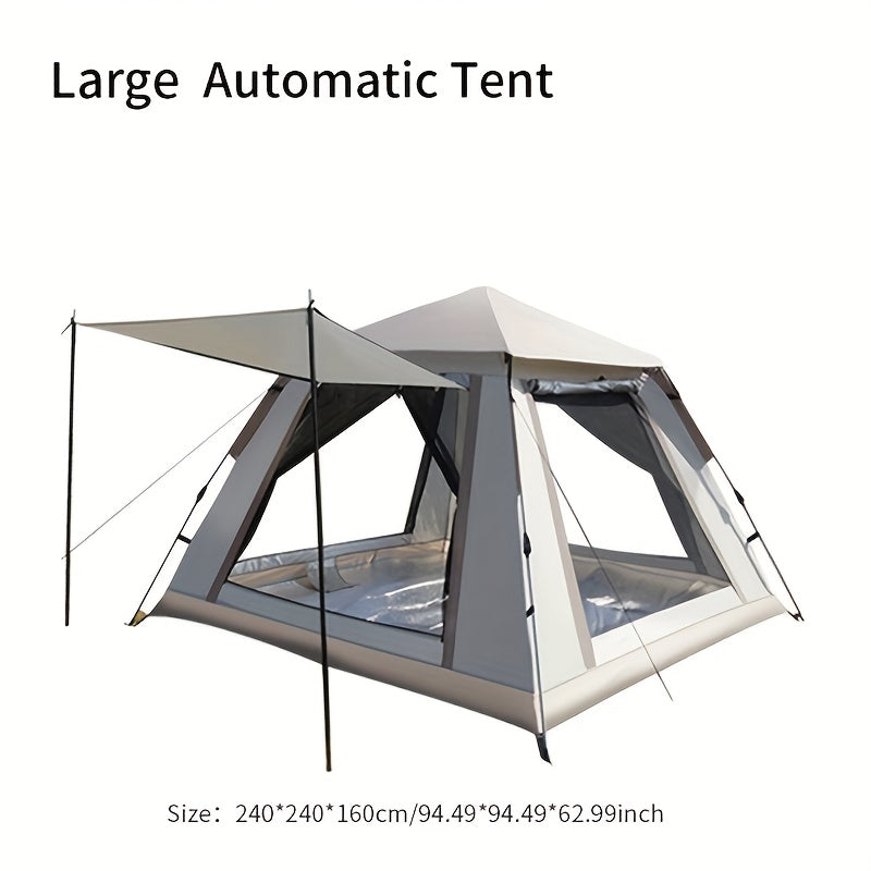 Family Camping Tent 4-6 Person Automatic Ventilated Sunshade Foldable