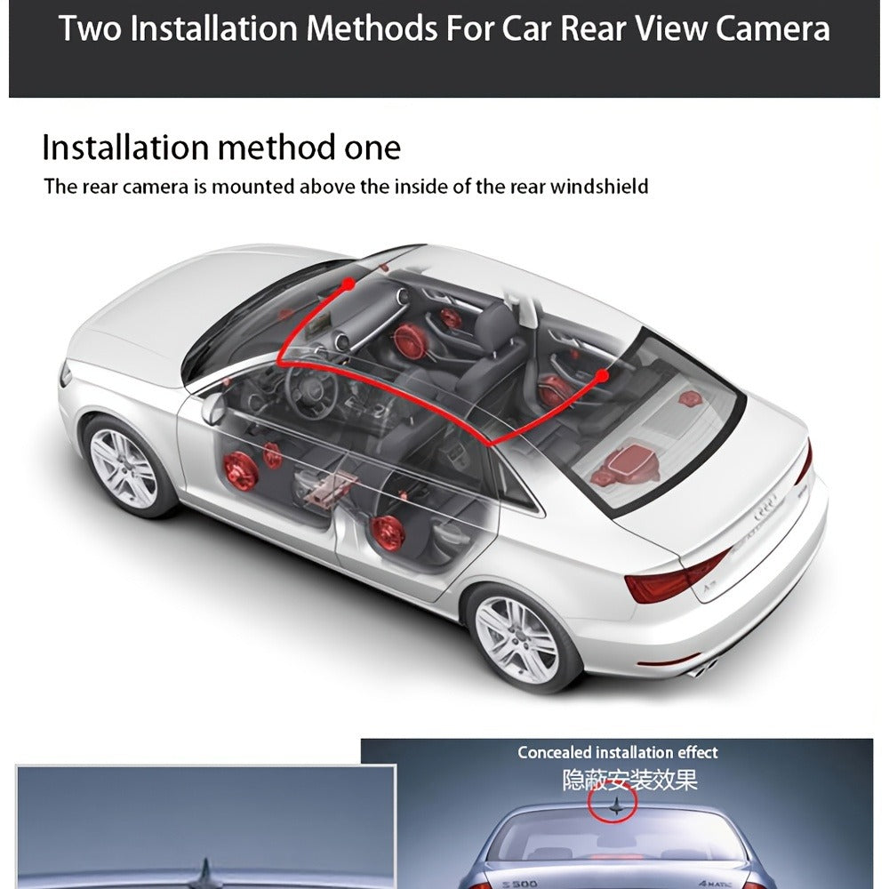 3 Channel Dash Cam Front Rear Inside 1440P+1080P+1080P with 64GB SD Card, Super Night Vision, Loop Recording, G-Sensor, Motion Detection, 24-Hour Parking Mode