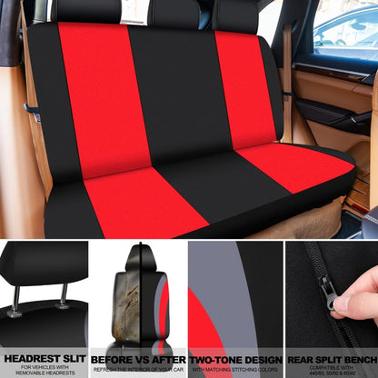 Car Seat Covers Full Set for Women Fluffy Steering Wheel Cover Seat Belt Pads Floor Mats AC Vent Strips Universal Fit Front Rear Seat Protector Interior Accessories Set Pink Purple Red Blue