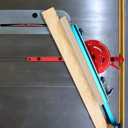 Adjustable Woodworking Miter Angle Gauge with 400 mm Fence and Black or Red Guide Rail Options