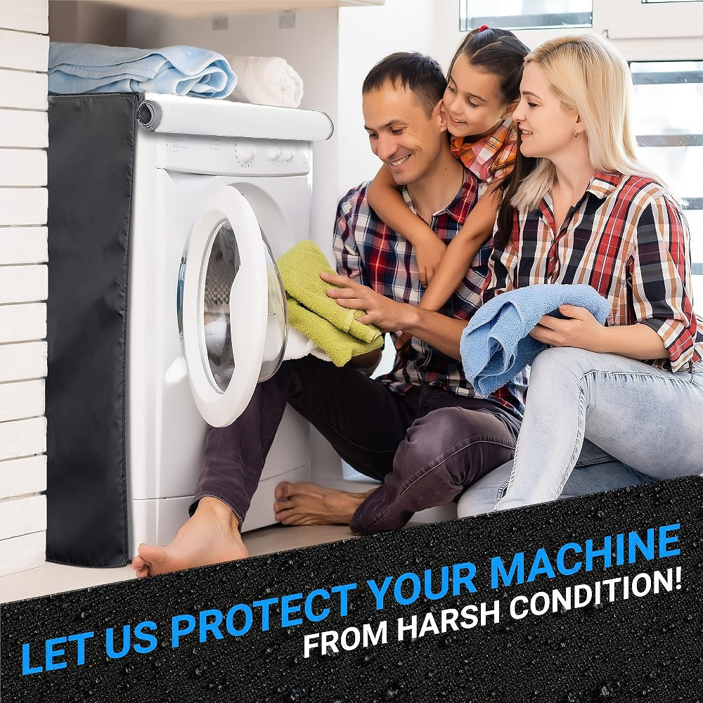 Two-Piece Washer and Dryer Cover Set with Roll-Up Access Panels in Black or Silver Checkout Options