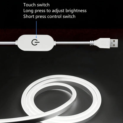 USB Mirror LED Light Strip with Touch Dimmer, White or Warm Light in 118.11-Inch Single or 196.85-Inch Two-Piece Options
