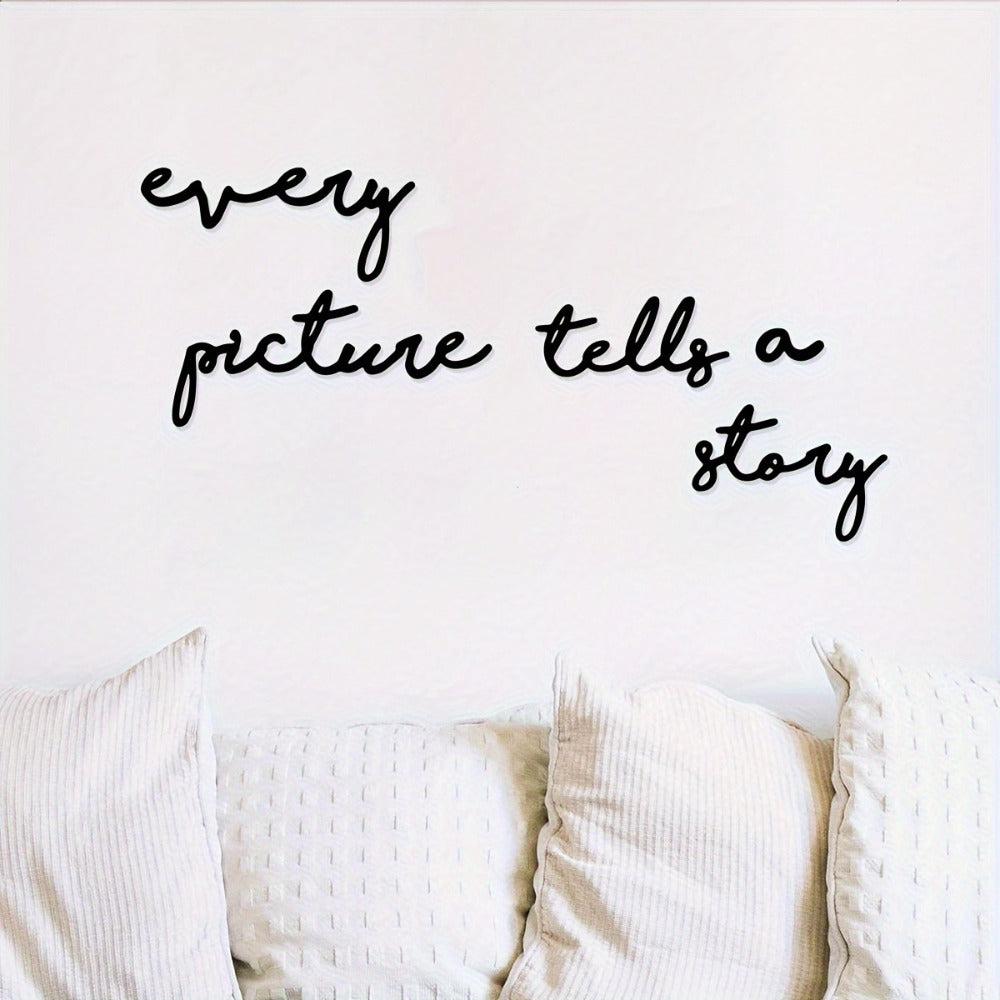 Black Wall Art Photo Collage with Every Picture Tells a Story Lettering and Exact TS2036 Option