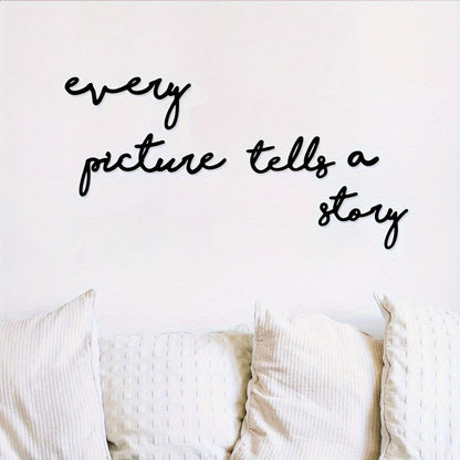 Black Wall Art Photo Collage with Every Picture Tells a Story Lettering and Exact TS2036 Option