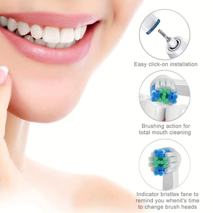 Electric Toothbrush with Three Modes, Four Round Brush Heads, 600mAh Battery, Smart Timer and IPX7 Rating
