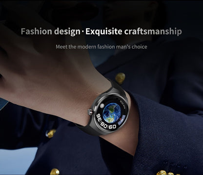 Smart Watch 360x360 Round Display with GPS, NFC, Wireless Calling and Five Strap Options for Men