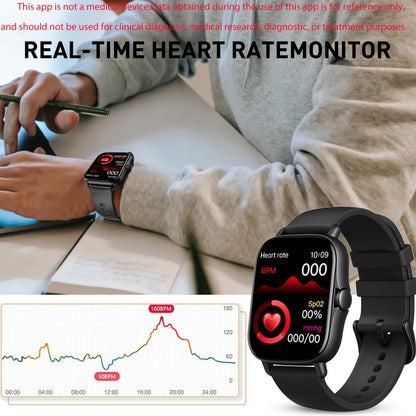 Smartwatch – with Pedometer, Calorie & Distance Tracker, Customizable Watch Faces, Call & SMS Alerts, Multi-Sport Modes – Unisex Android…
